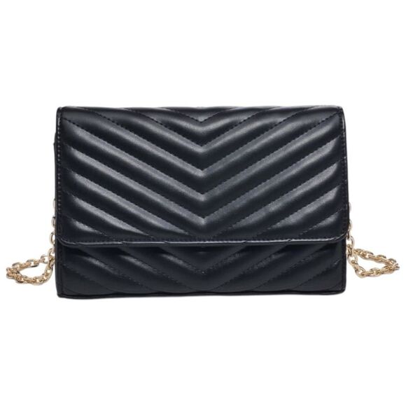 Urban Expressions ~ The Tamara Black Quilted Crossbody Bag - Picture 2 of 9